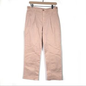 NWT Banana Republic dusty pink mid rise pleated front chino pants women's size 6